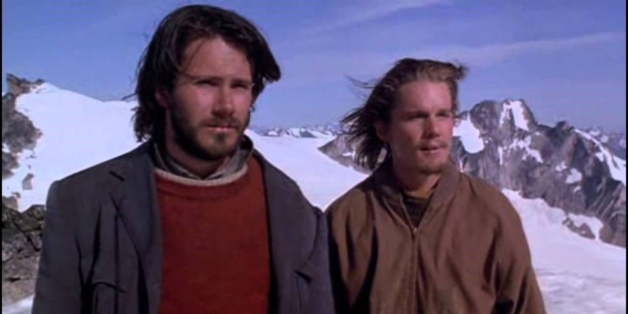 Josh Hamilton and Ethan Hawke as Roberto Canessa and Nando Parrado in Alive
