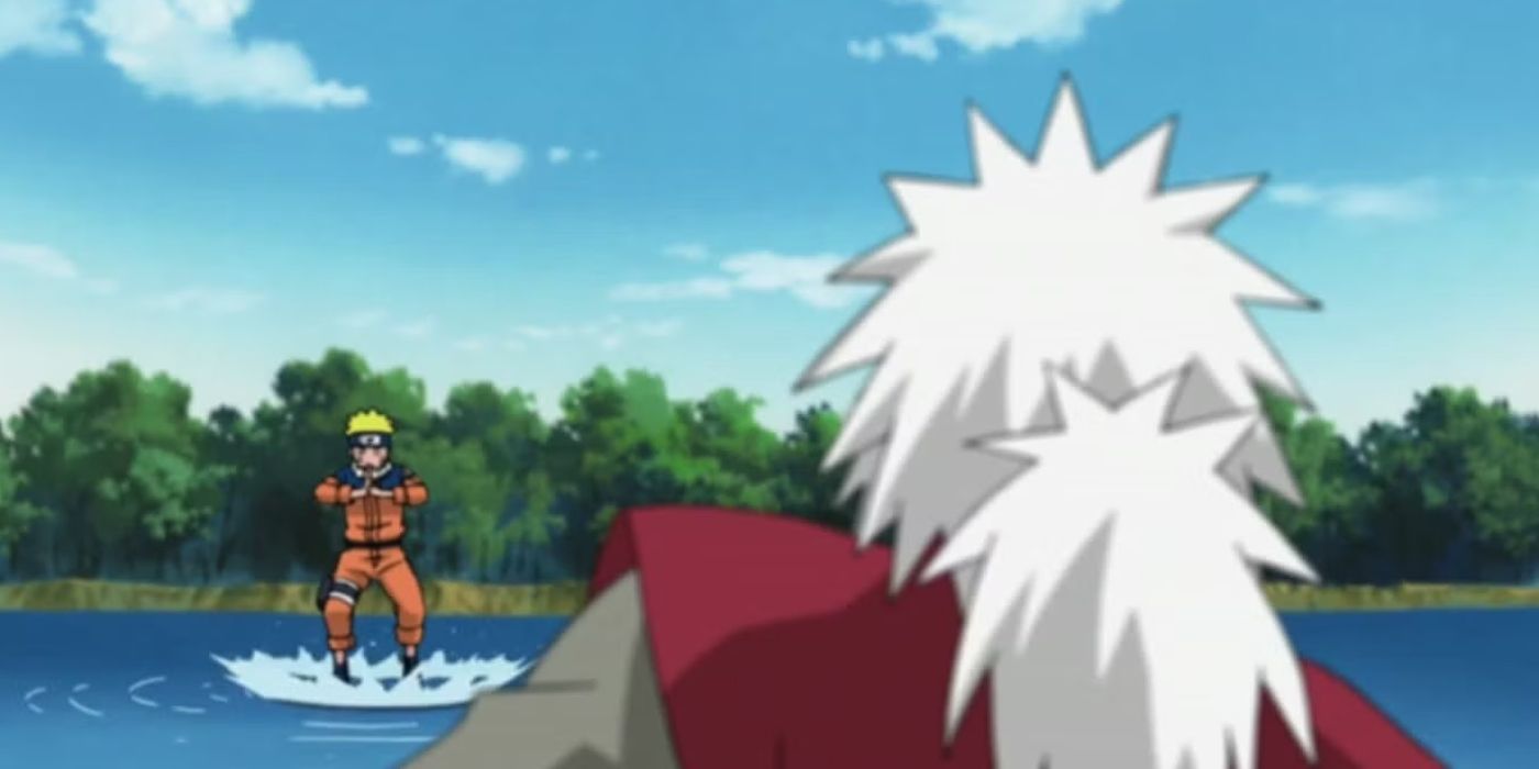 Naruto learning to walk on water