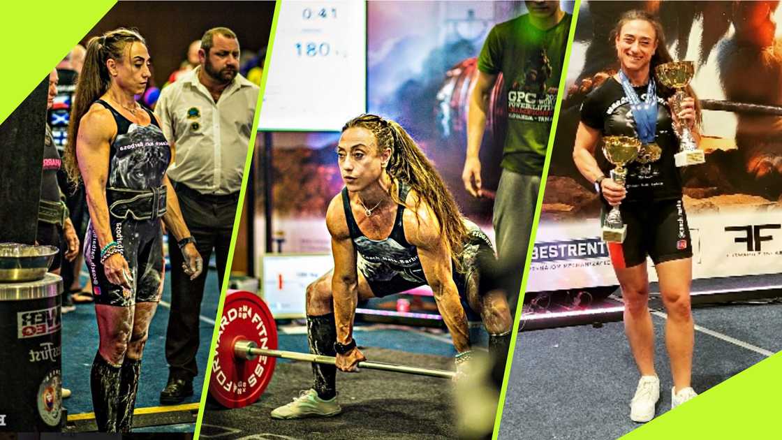 Nataly Barbosa, 53, shows her strength and determination as she competes on the powerlifting platform, showcasing her intense focus and impressive form Nataly Barbosa, 53, shows her strength and determination as she competes on the powerlifting platform, showcasing her intense focus and impressive form